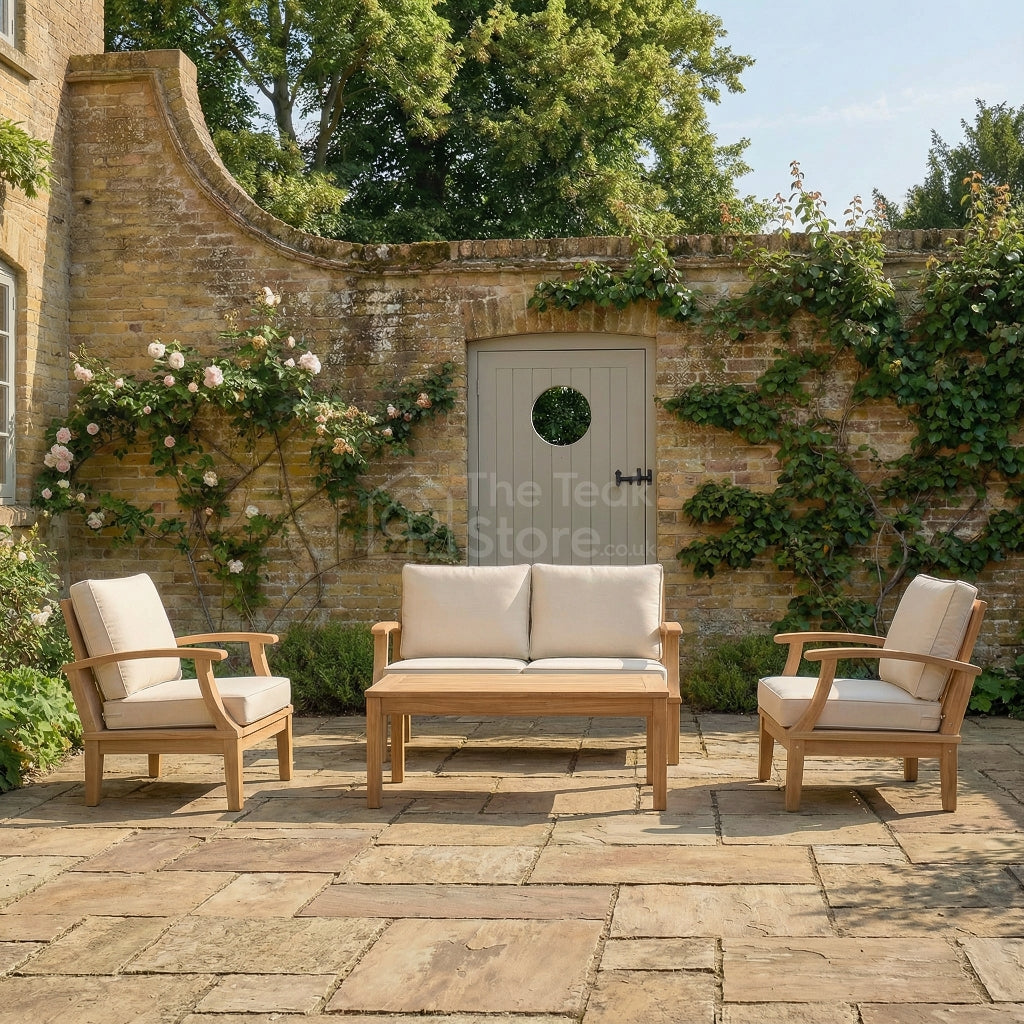 Arden Teak Deep Seating Outdoor Sofa Set