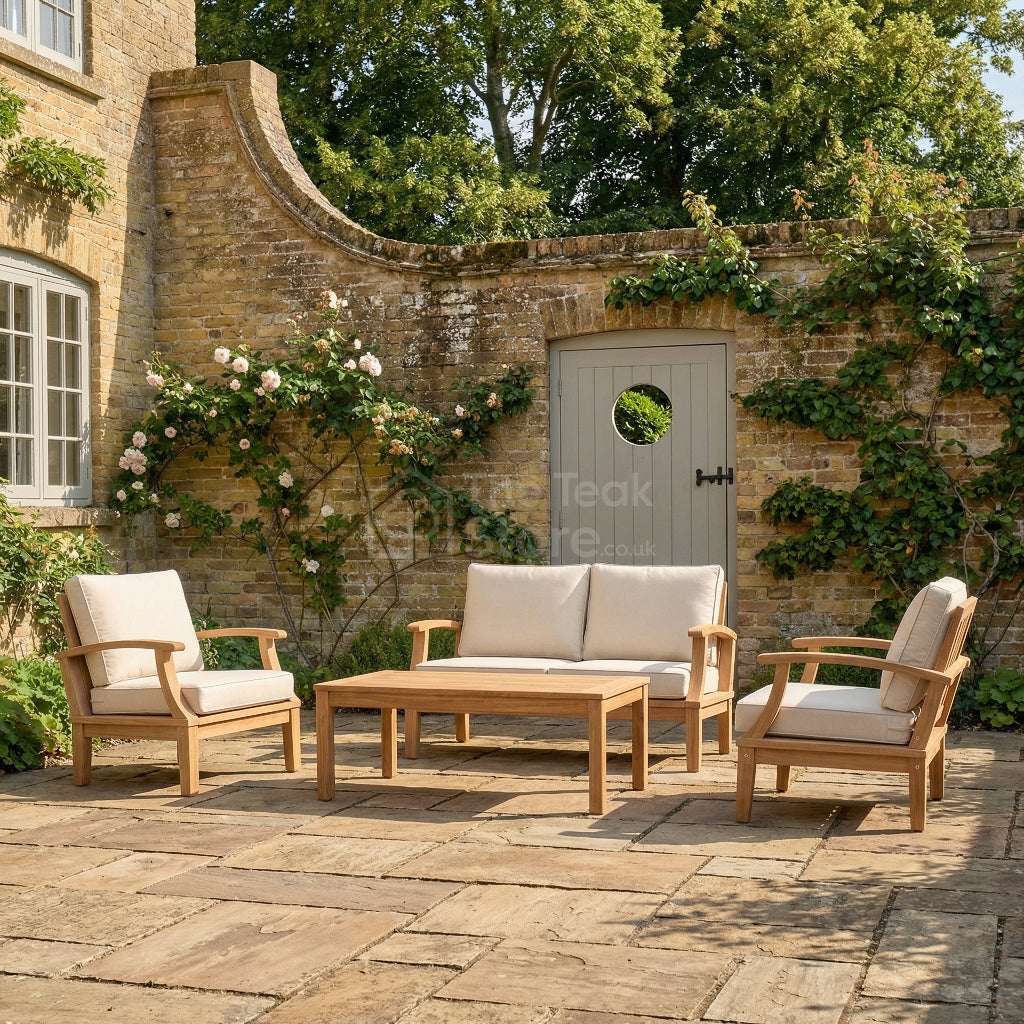 Arden Teak Deep Seating Outdoor Sofa Set