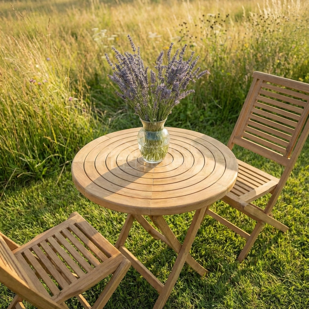 Ascot 2 Seat Teak Folding Bistro Set