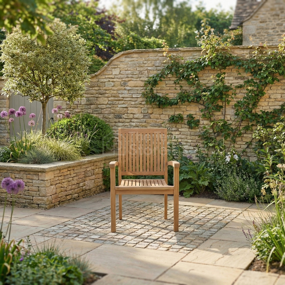Ashwick Teak Garden Stacking Chair – The Teak Store