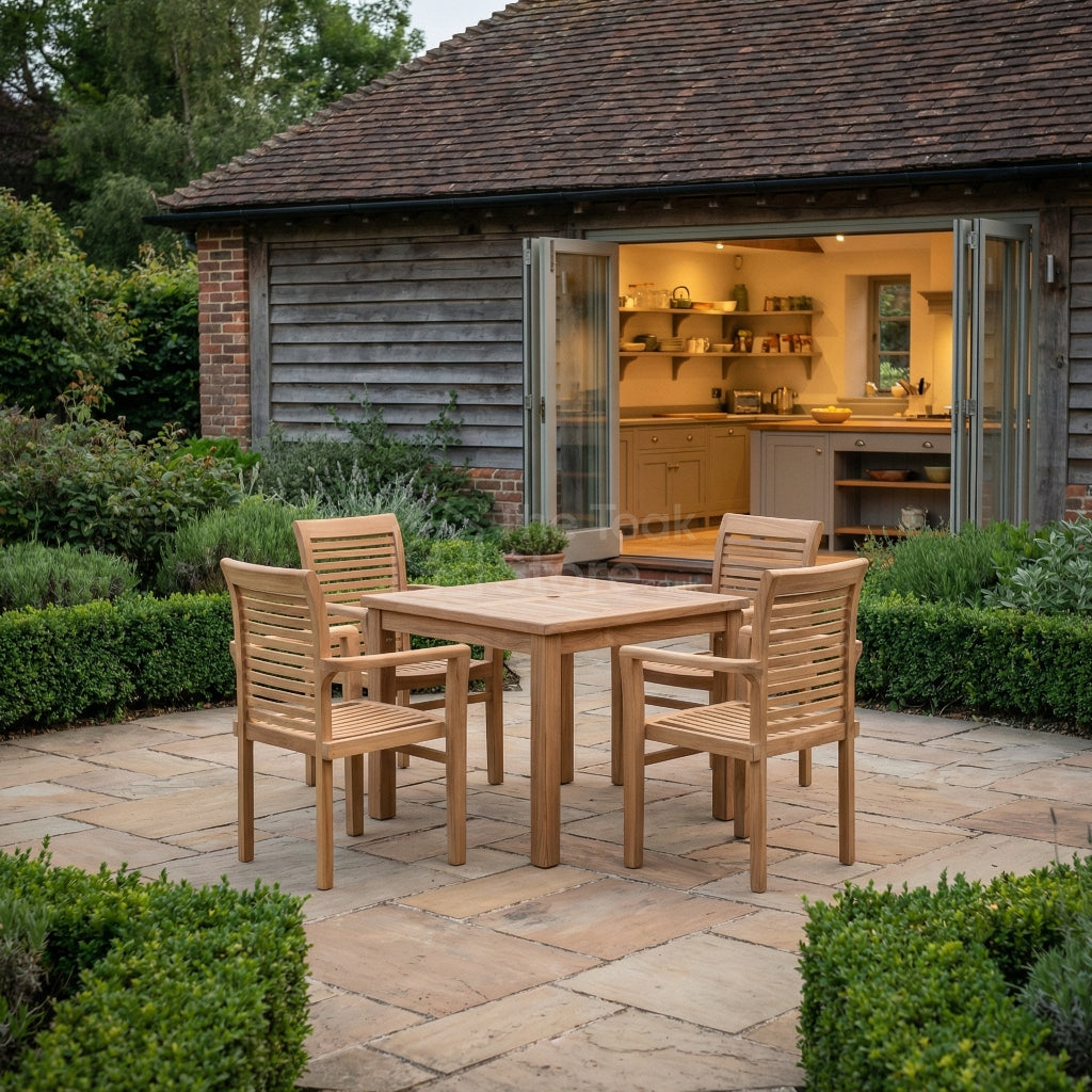 Ashworth 4 Seat Teak Garden Furniture Set