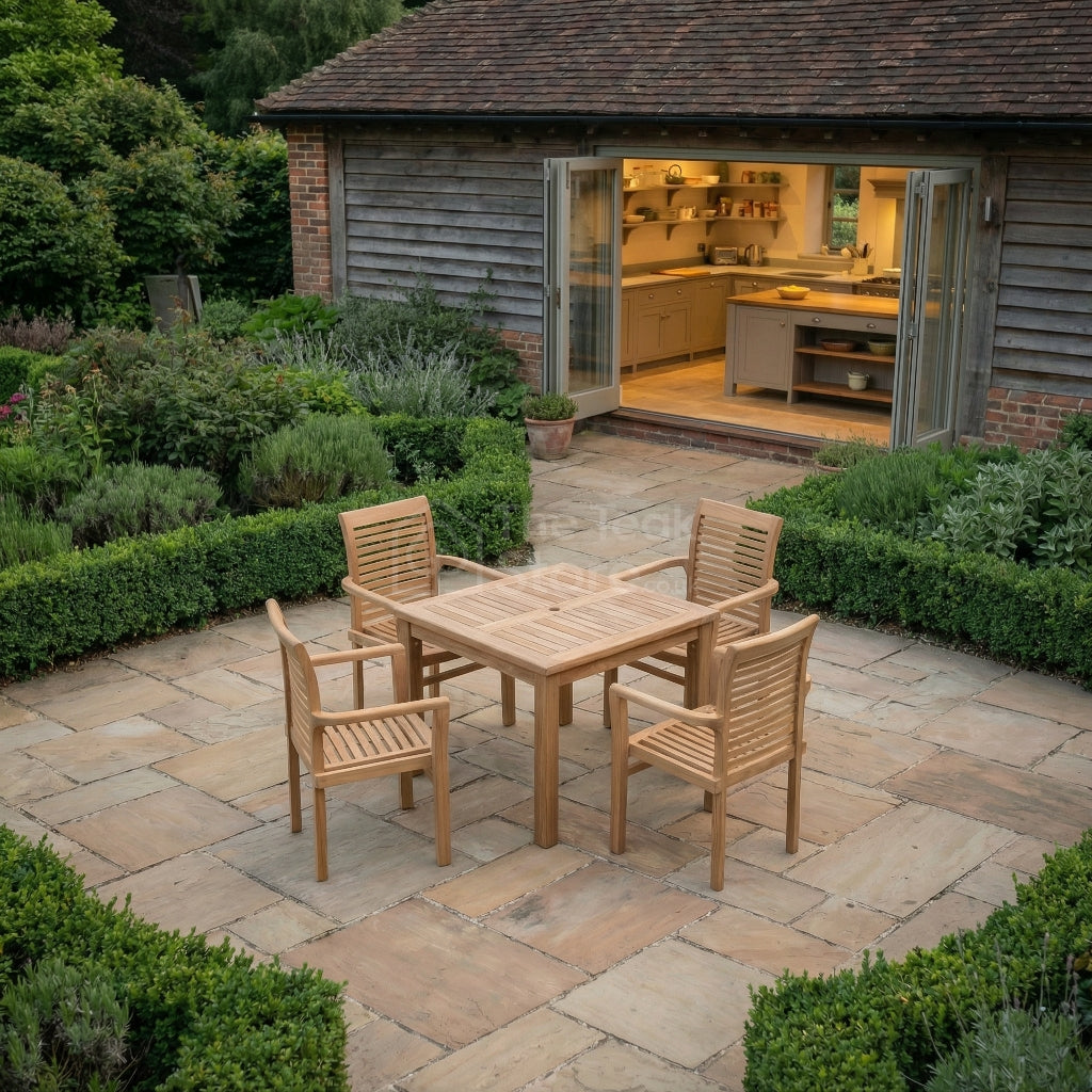 Ashworth 4 Seat Teak Garden Furniture Set