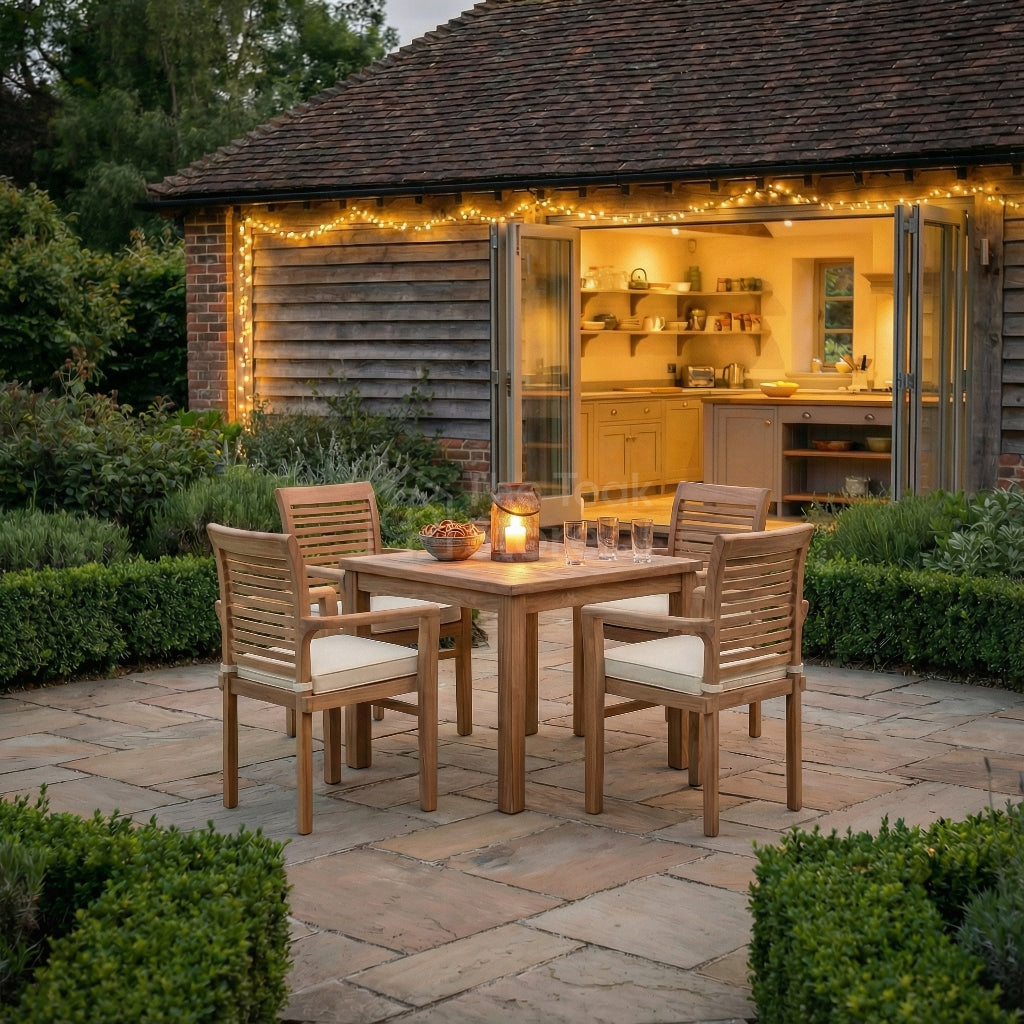 Ashworth 4 Seat Teak Garden Furniture Set