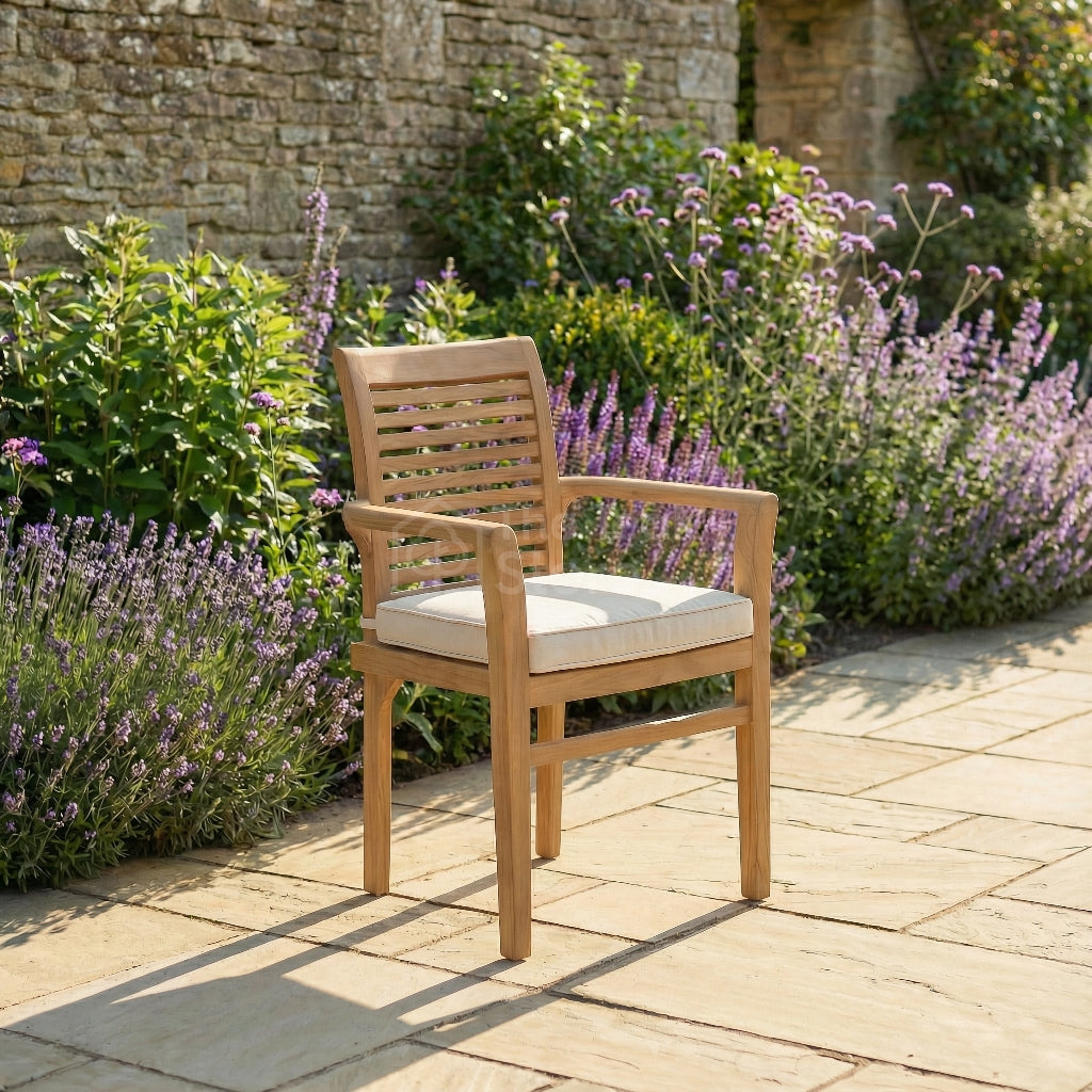 Teak Garden Stacking Chair Cushion