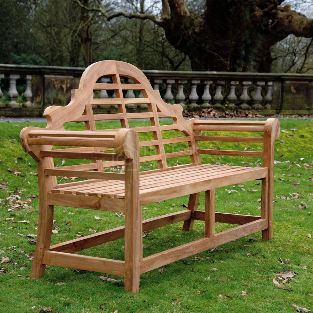 Clearance - Sissinghurst Lutyens Teak Bench Three Seat