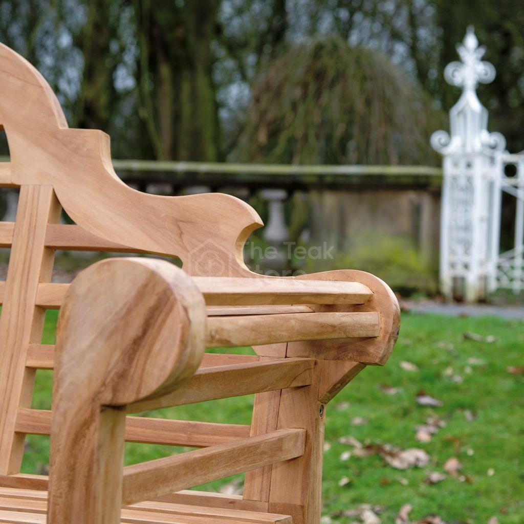 Clearance - Sissinghurst Lutyens Teak Bench Three Seat