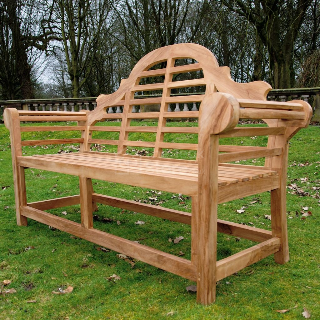 Clearance - Sissinghurst Lutyens Teak Bench Three Seat
