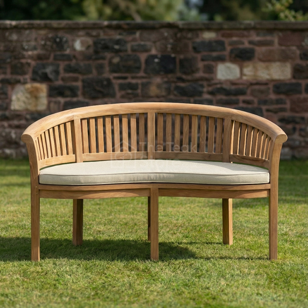 Curved Teak Garden Bench Cushion