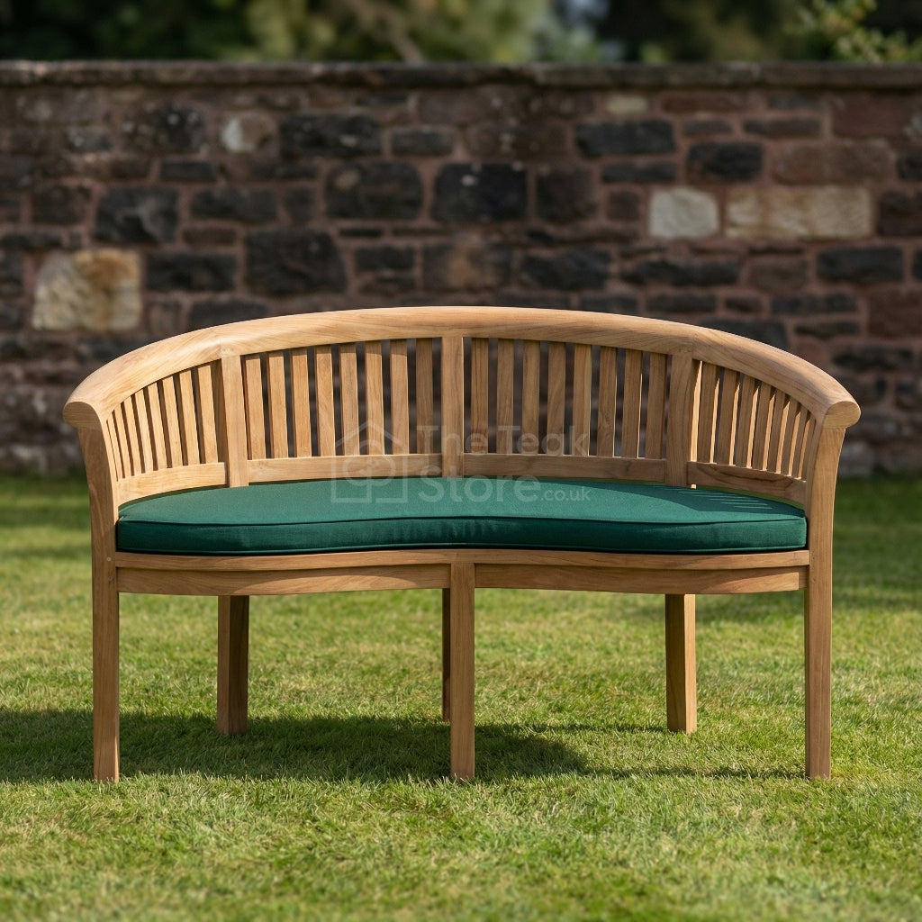 Curved Teak Garden Bench Cushion