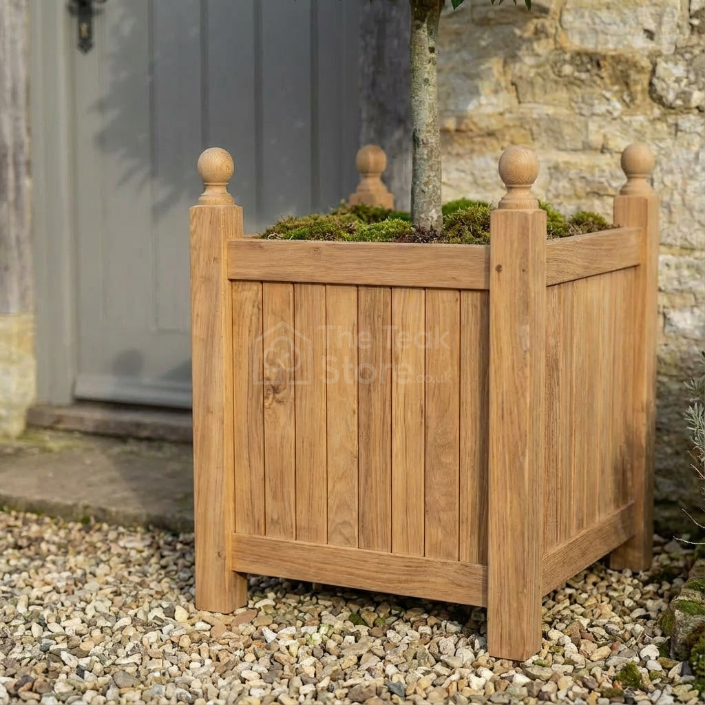Elgin Solid Teak Garden Planter