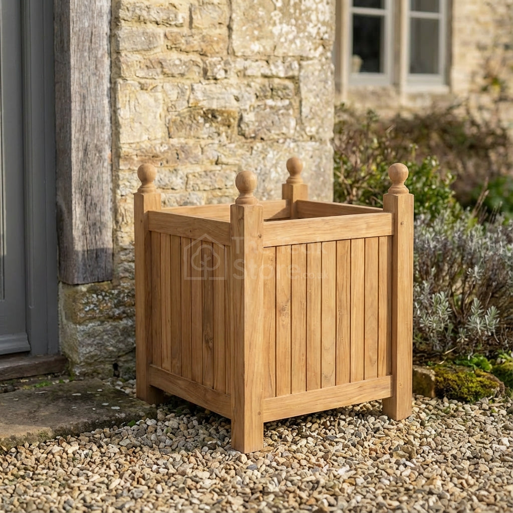 Elgin Solid Teak Garden Planter
