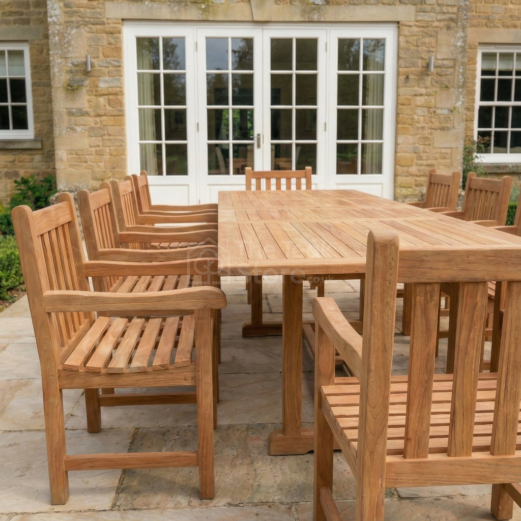 Harewood 10 Seat Teak Extending Dining Set