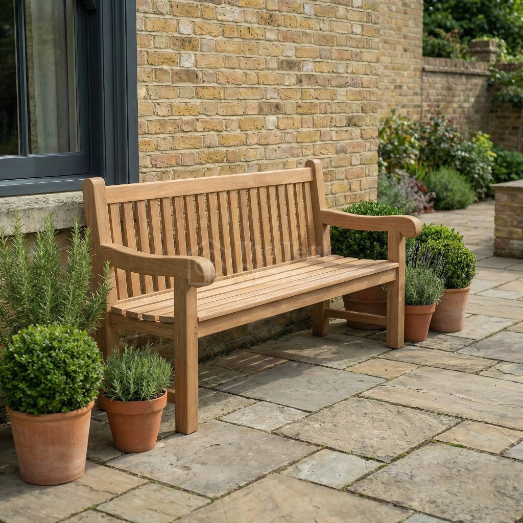 Hawthorn Four Seat Teak Garden Bench