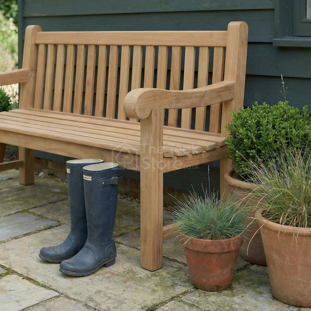 Hawthorn Three Seat Teak Garden Bench