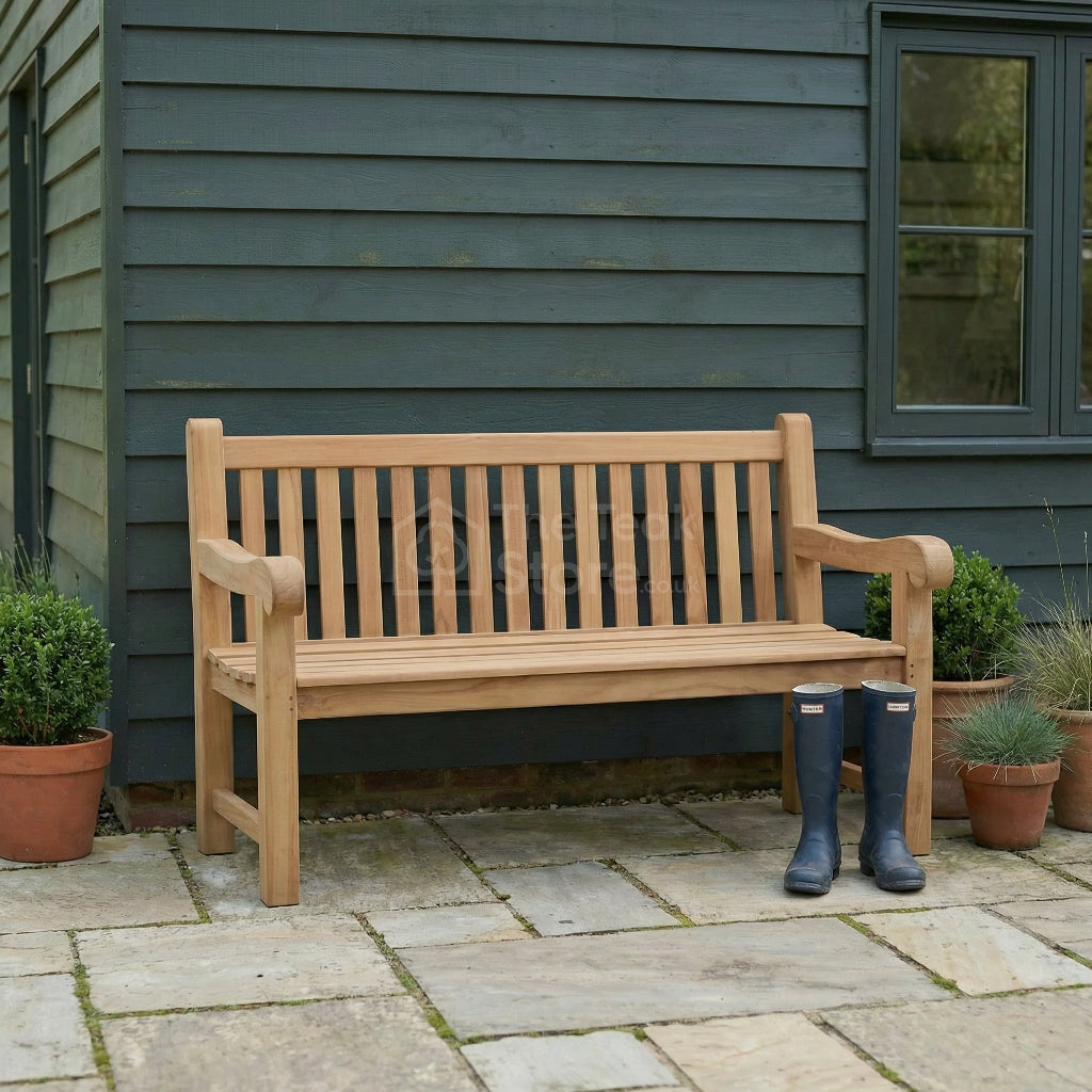 Hawthorn Three Seat Teak Garden Bench
