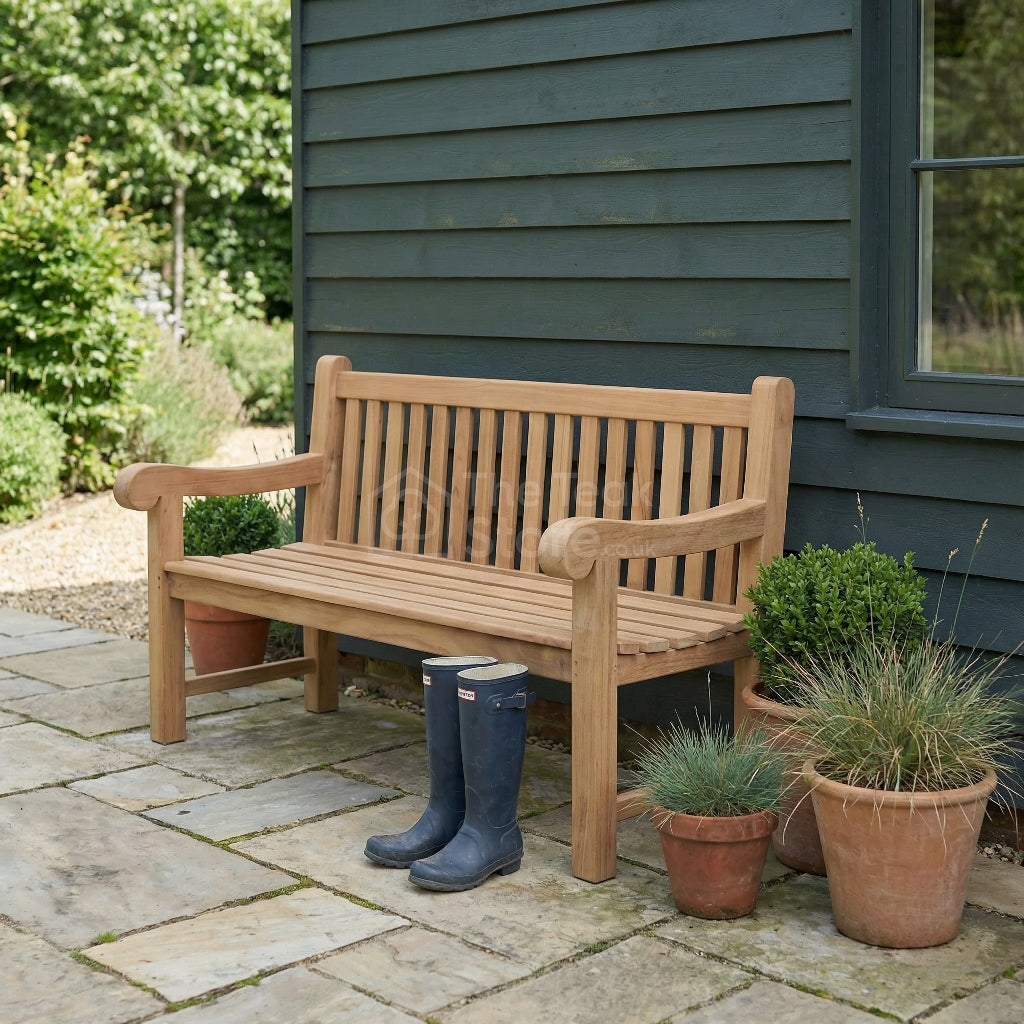 Hawthorn Three Seat Teak Garden Bench