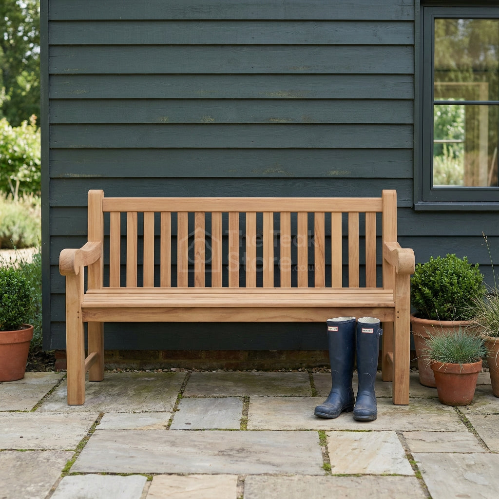 Hawthorn Three Seat Teak Garden Bench