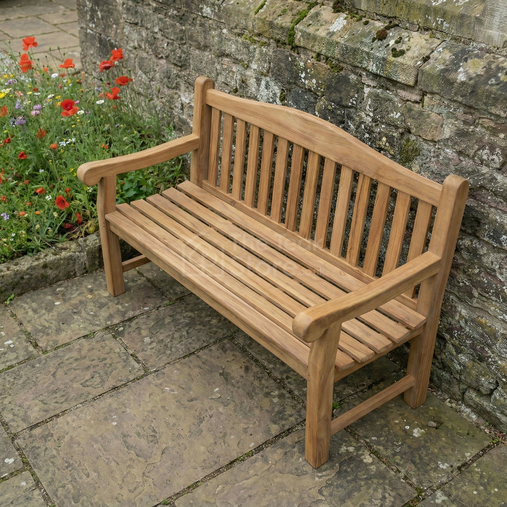 Kingham Teak Garden Memorial Bench Three Seat