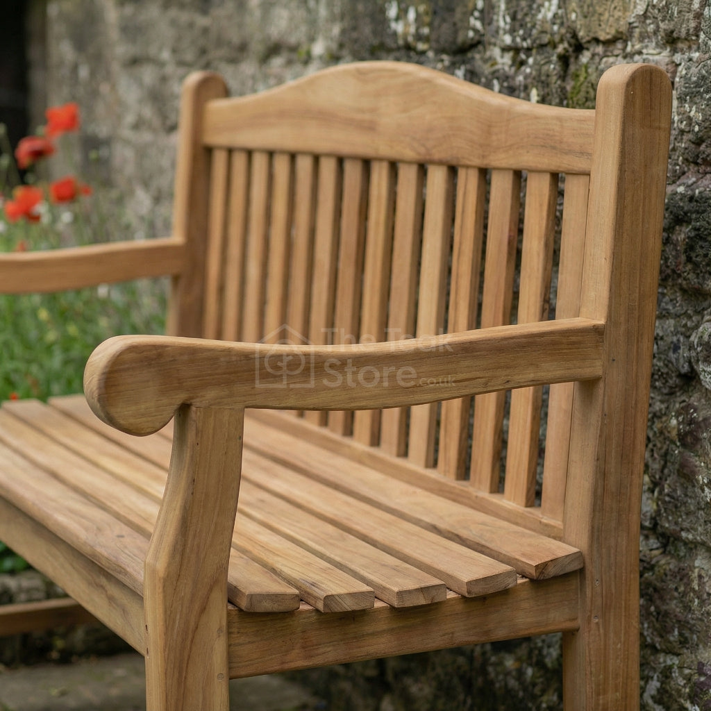 Kingham Teak Garden Memorial Bench Three Seat