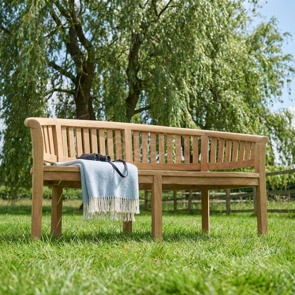 Lulworth Three Seat Teak Banana Bench
