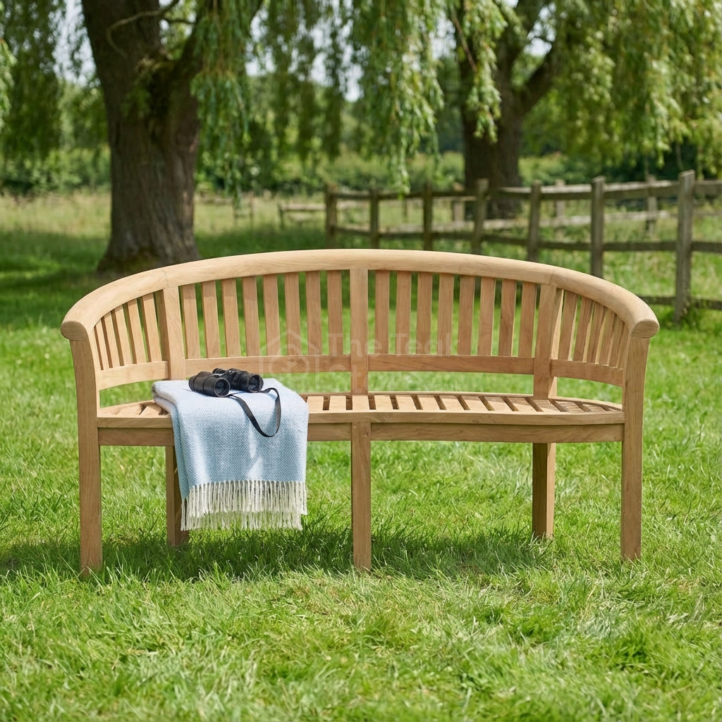 Lulworth Three Seat Teak Banana Bench