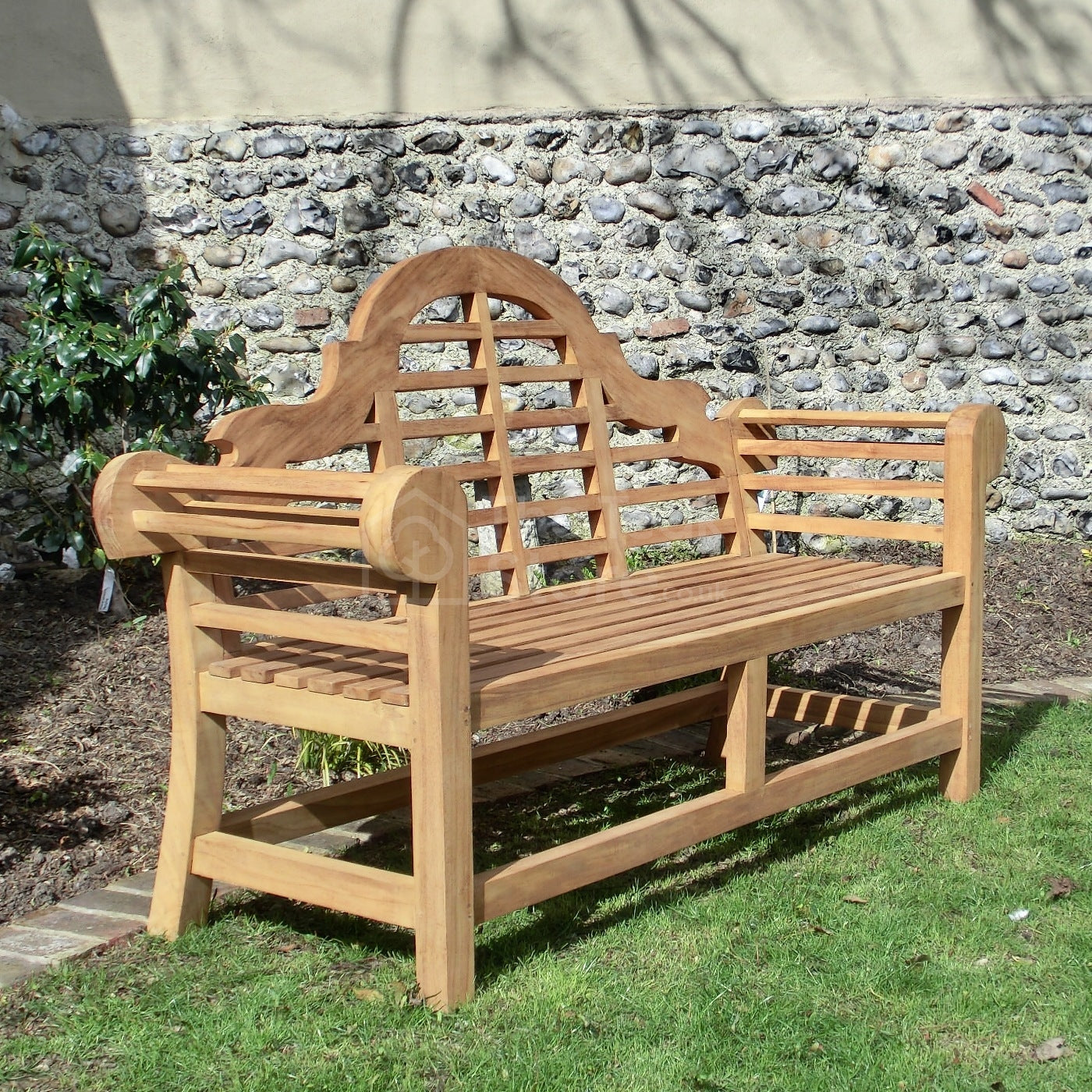 Sissinghurst Deluxe Lutyens Teak Garden Bench 3-Seater – 167cm