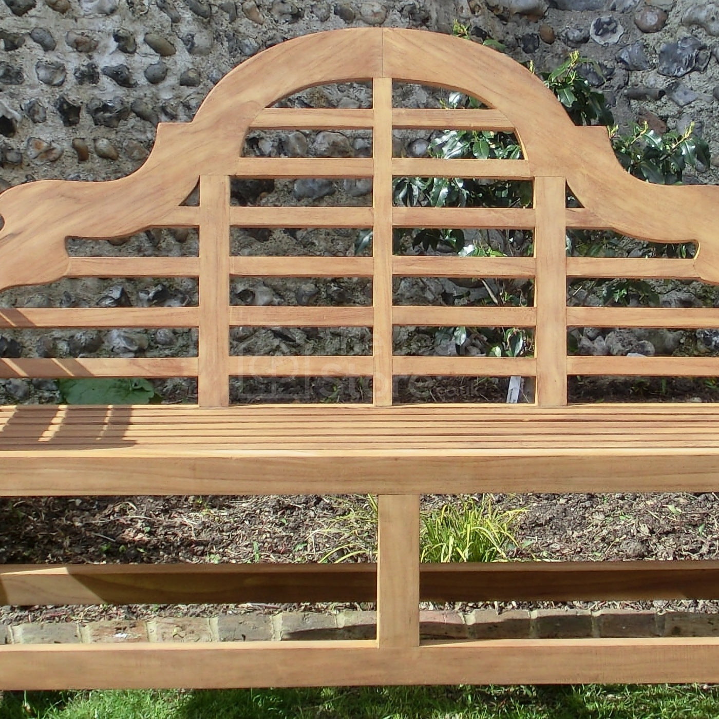 Sissinghurst Deluxe Lutyens Teak Garden Bench 3-Seater – 167cm