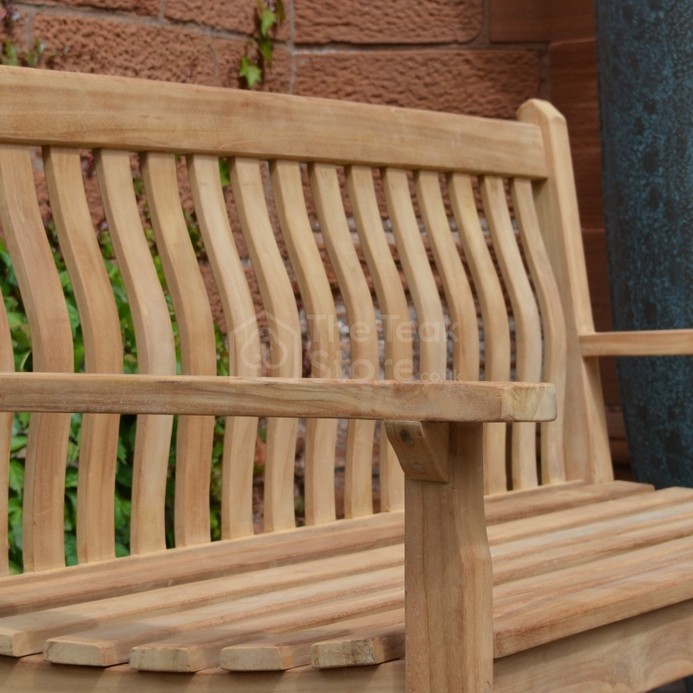 Lymington Paddle Arms Teak Garden Bench 3-Seater – 160cm