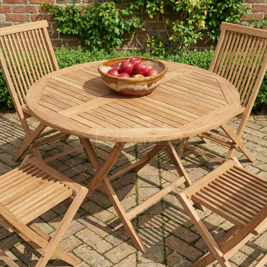 Sandhurst 4 Seat Teak Folding Dining Set