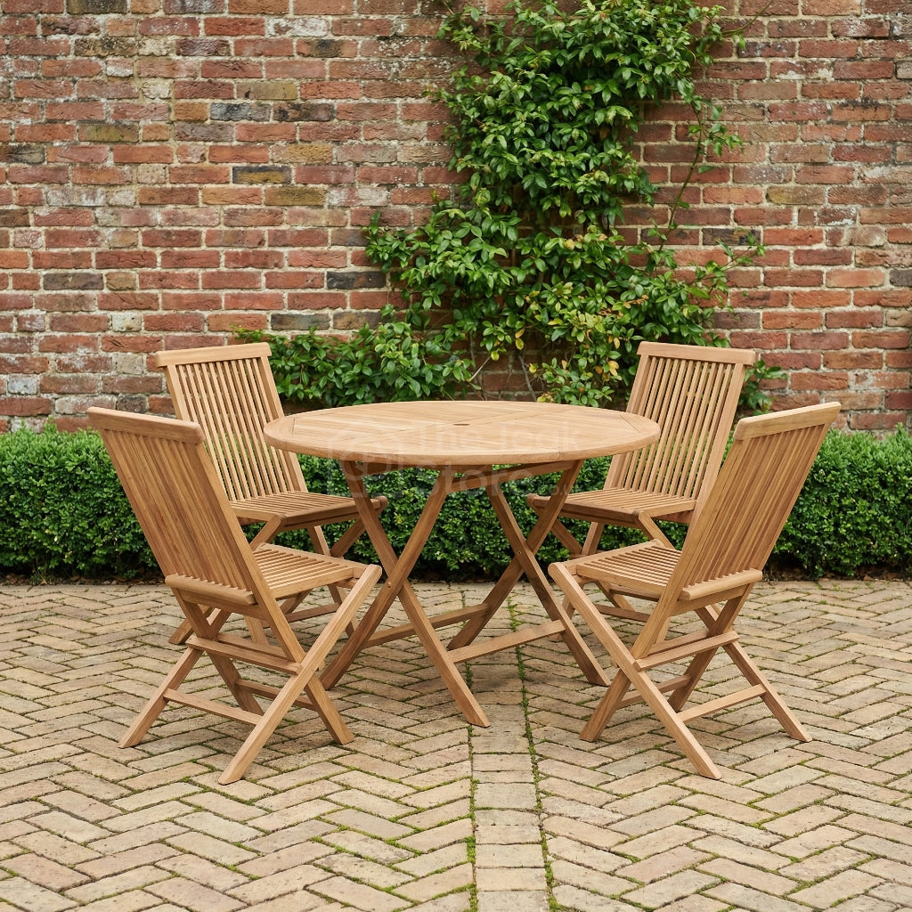 Sandhurst 4 Seat Teak Folding Dining Set