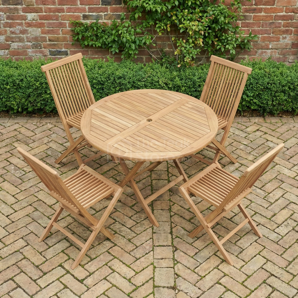 Sandhurst 4 Seat Teak Folding Dining Set