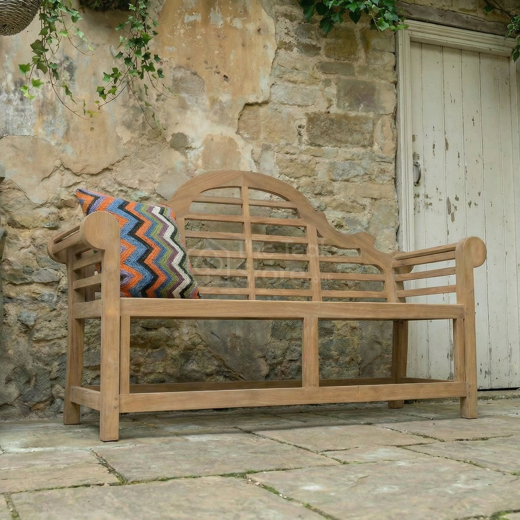 Sissinghurst Lutyens Teak Bench Three Seat