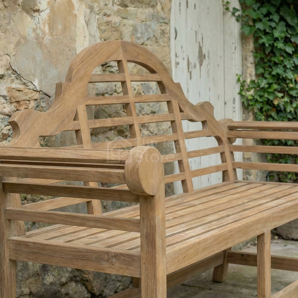 Sissinghurst Lutyens Teak Bench Three Seat