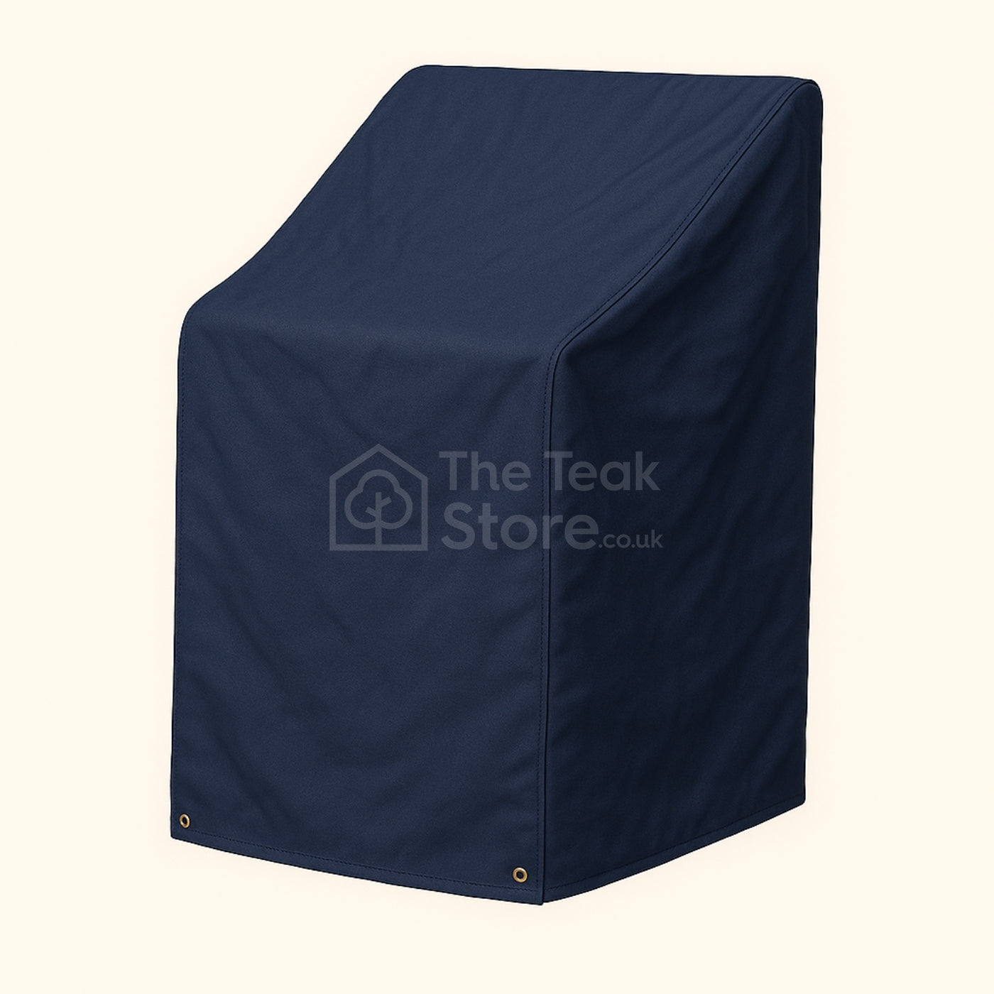 WeatherWove stacking chair cover in Navy Blue, designed for all-season protection of stacked garden chairs.